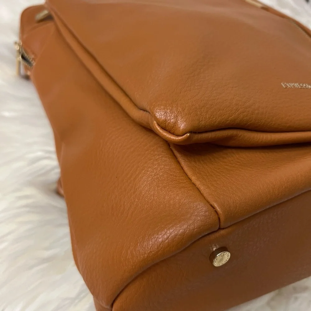 Expressions Brown Leather Men's Backpack